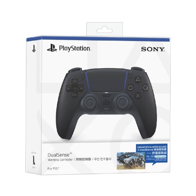 【SONY 索尼】PS5 DualSense 原廠無線控制器(午夜黑)(魔物獵人 荒野狩獵冒險組)