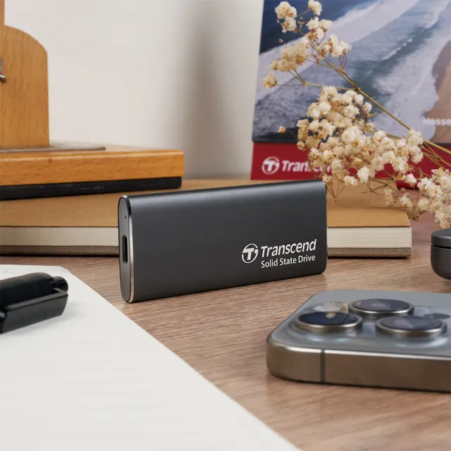 【Transcend 創見】ESD265C 2TB USB3.2/Type C 雙介面外接SSD行動固態硬碟-玄鐵灰(TS2TESD265C)