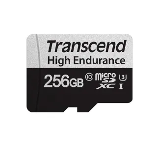 【Transcend 創見】USD350V microSDXC UHS-I U3 256GB 高耐用記憶卡(TS256GUSD350V附轉卡)