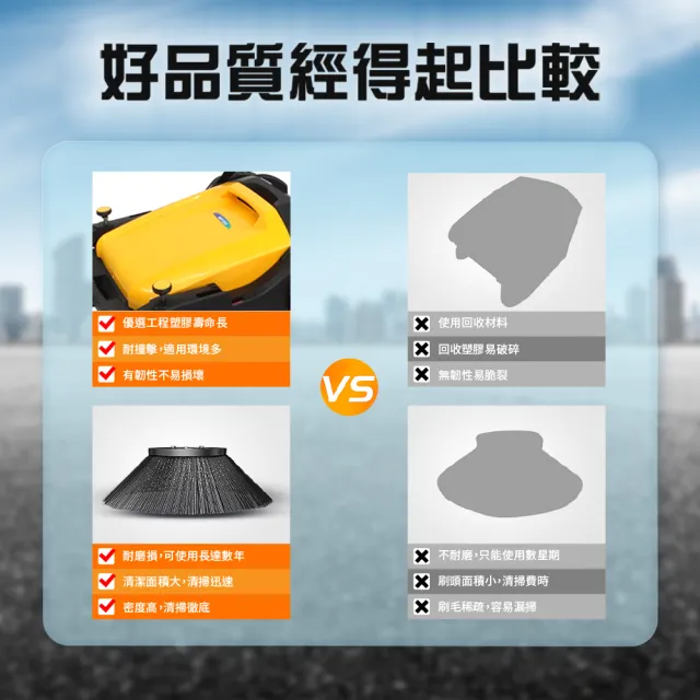 【楠科太太】停車場掃地機 洗地機 工業用吸塵器 清潔設備 倉庫掃地車 618-KM70(手推式掃地機 工廠清潔推車)
