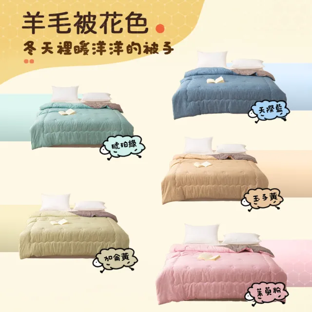 【Sleep Peacefully 寢室安居】石墨烯羊毛保暖水洗被2.0KG 棉被 四季被(180*210CM / 多色可選)
