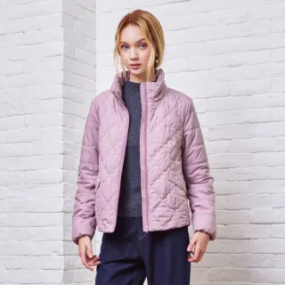 【MYVEGA 麥雪爾】MA雲朵波型壓紋科技棉外套-粉