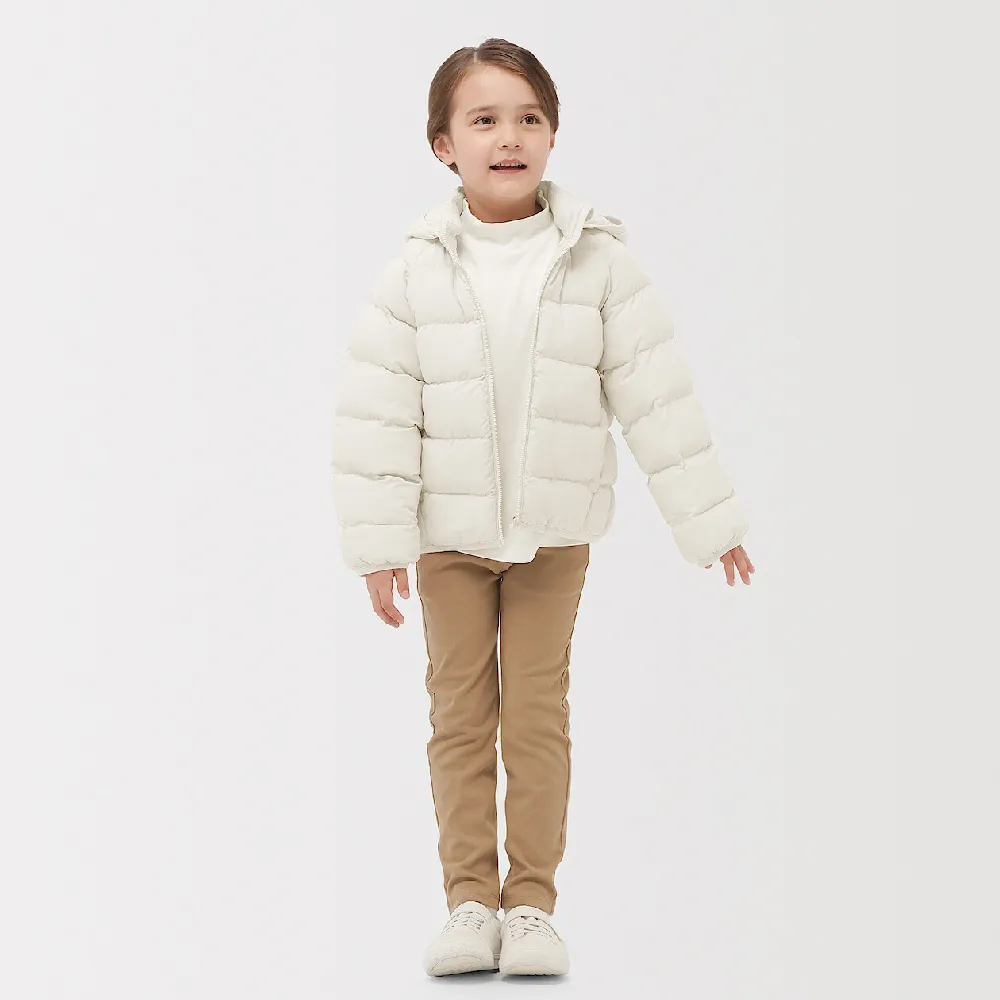 MUJI 無印良品】兒童可水洗鋪棉撥水加工附帽外套(黑色/象牙白/淺綠/煙