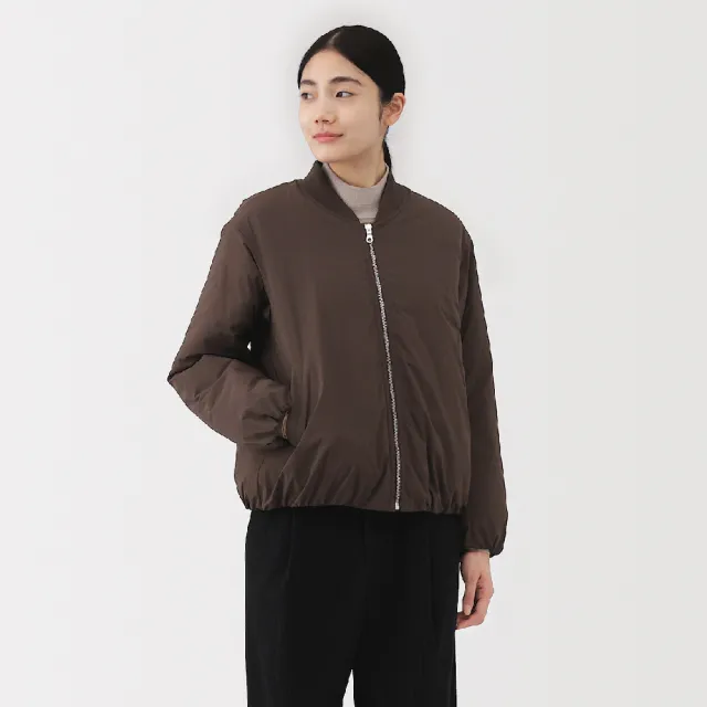 【MUJI 無印良品】女蓬鬆鋪棉外套(黑色/米黃/深棕)