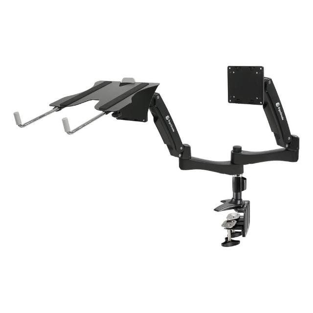 ErgoGrade EGATC40N 雙螢幕支架，支援12.5吋以下、15吋、17吋、18.5吋、19吋、19.5吋、20吋、21.5吋、22吋、23吋、23.6吋、24吋、25吋、27吋、28吋、29吋、32吋螢幕，最大承重2~10KG。採用鋼材製成，結構穩固耐用，黑色設計簡潔時尚。符合國際VESA安裝標準，適合辦公室或家庭使用。