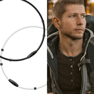 【&MORE 愛迪莫】X5 特仕版健康鈦項鍊.項圈(槍灰/鈦鍺/能量/禮物)