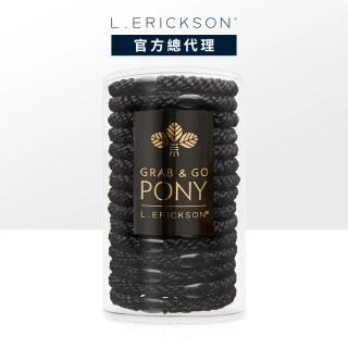 【L. ERICKSON 官方旗艦】粗版 彈力髮圈桶 15入 〈經典黑〉