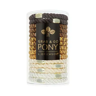 【L. ERICKSON 官方旗艦】粗版 彈力髮圈桶 15入 〈焦糖皮棕）