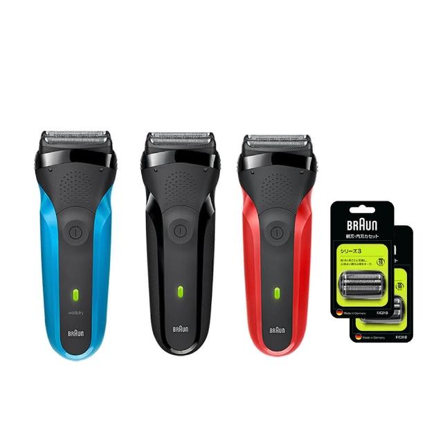 【BRAUN 百靈】三鋒系列電動刮鬍刀/電鬍刀 刀頭超值組合(310s/300s-B/300s-R 三款任選)
