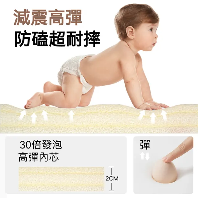 【歐德沐】寶寶折疊爬行墊 180*150公分 厚10mm 0甲醛0異味(兒童遊戲墊 折疊地墊 兒童地墊 地毯 預購15天)