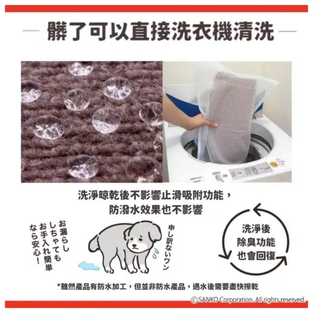 【SANKO PET】2枚入 肉球款寵物止滑地墊  30X30CM(保護愛寵關節 減輕腰部負擔)