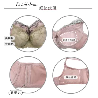 【Swear 思薇爾】超值2件組 愛莉絲系列B-E罩蕾絲集中包覆女內衣 (2色各一/買一送一/共2件)