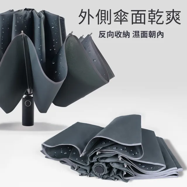 【雨傘王】BigPurple 10骨 反向傘 自動傘 超抗風 開車必備 折疊傘 快乾 1-2人撐(超值款無維修)