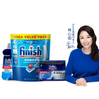 【finish 亮碟】全效合一洗碗塊防水垢3件組(洗碗錠/洗碗球/洗碗機錠/軟化鹽)