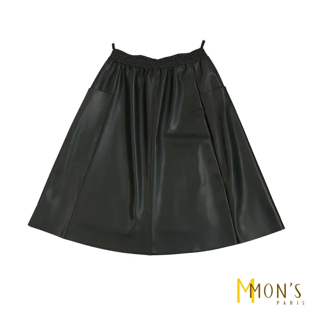 【MON’S】綿羊皮訂製款口袋造型皮裙(直)