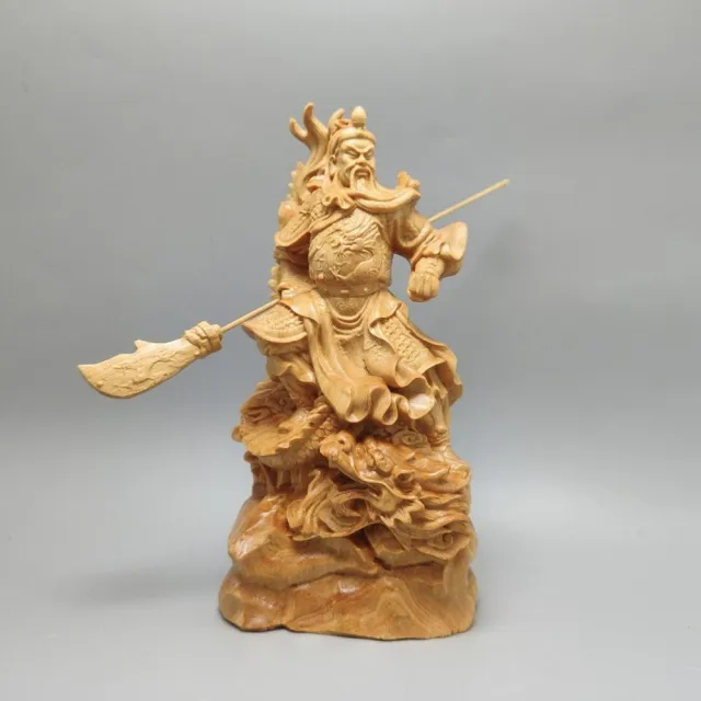 【桃花源創意工坊】禦龍關公擺飾武財神家居客廳裝飾木雕(木雕)