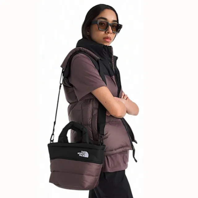 【The North Face】手提包 健身包 運動包 旅行袋 旅行小包 NUPTSE MINI BAG 棕黑 NF0A8F06CAI