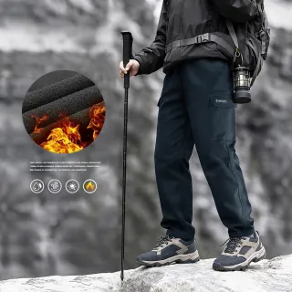 【YT shop】買一送一 三防 加絨加厚 防風.防潑水.防汙 保暖 發熱 機能長褲(刷毛褲/保暖褲/沖鋒褲/雪褲)