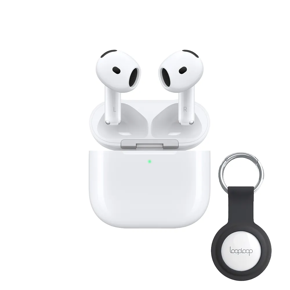 防丟追蹤器組【Apple】AirPods 4 主動式降噪款藍牙耳機搭配無線充電盒