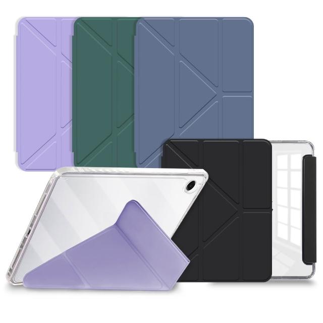 【VXTRA】三星 Galaxy Tab A11+ 11吋 軍事防摔級 Y折晶透背蓋立架皮套 含筆槽