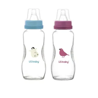 【US BABY 優生】真母感玻璃奶瓶一般口徑L-240ml；3入(玻璃奶瓶 奶瓶 嬰兒奶瓶)