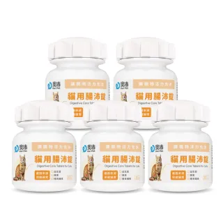【OurPet 奧沛】貓用腸沛錠x5瓶(30顆、貓腸胃保健食品 寵物腸胃保養 益生菌 菊苣纖維 植物酵素 蘑菇)