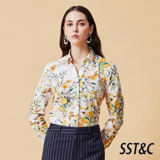【SST&C】女裝 水彩花卉標準版襯衫-825212051023(換季55折)