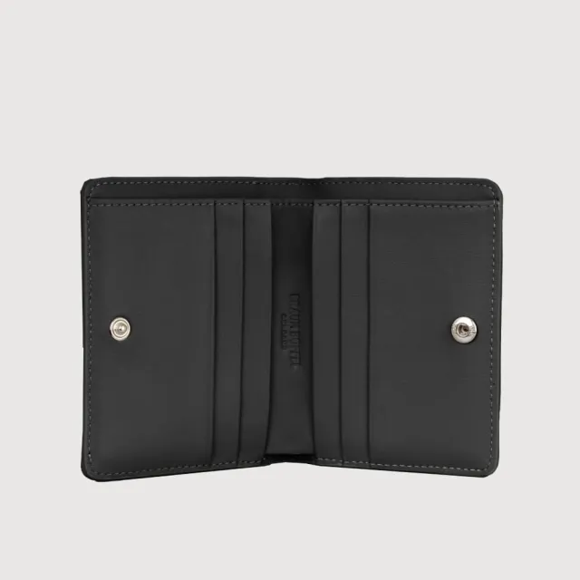 【BRAUN BUFFEL 德國小金牛】維那斯-B 6卡附背帶女夾-黑色(BF849-720-BK) 錢包送禮推薦