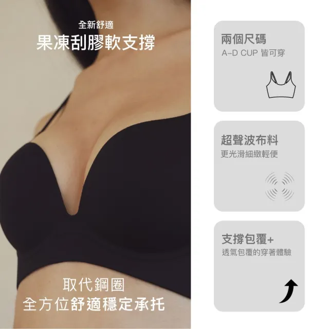 【24HRS】3件組 - 美胸款 視覺引爆 無感集中內衣(聚攏無鋼圈內衣 無鋼圈內衣 女內衣 女內著 背扣)