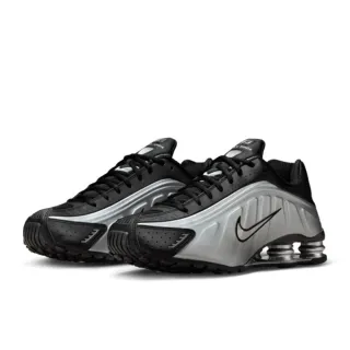 【NIKE 耐吉】Nike Shox R4 金屬銀黑 彈簧 復古 休閒鞋 運動鞋 男鞋 HQ1988-007