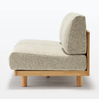【MUJI 無印良品】無扶手簡約沙發/3人座/聚酯平織(大型家具配送)