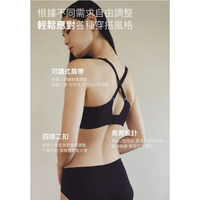 【24HRS】美胸款 視覺引爆 無感集中內衣(聚攏無鋼圈內衣 無鋼圈內衣 女內衣 女內著 背扣式)