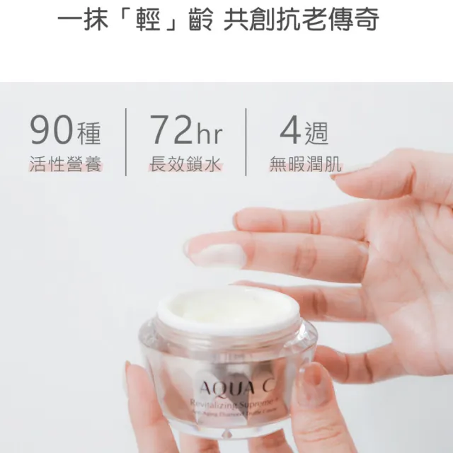 【AQUA C. 花漾皙】逆時金萃松露無敵霜(乳霜 晚霜 抗老 30g)