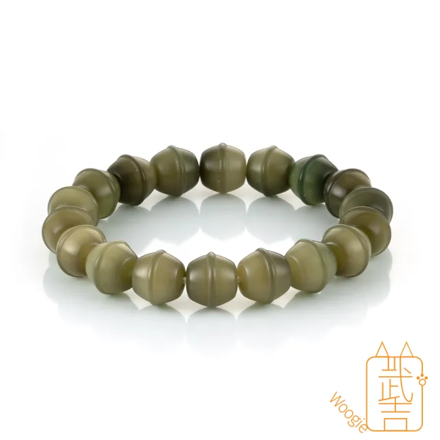 【Woogie武吉珠寶】青玉菩提子鈴鐺手鍊(貓鈴鐺13mm)