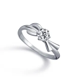 【彩糖鑽工坊】GIA 鑽石 30分 D成色 蝴蝶結鑽戒 (天然鑽石 輕珠寶)