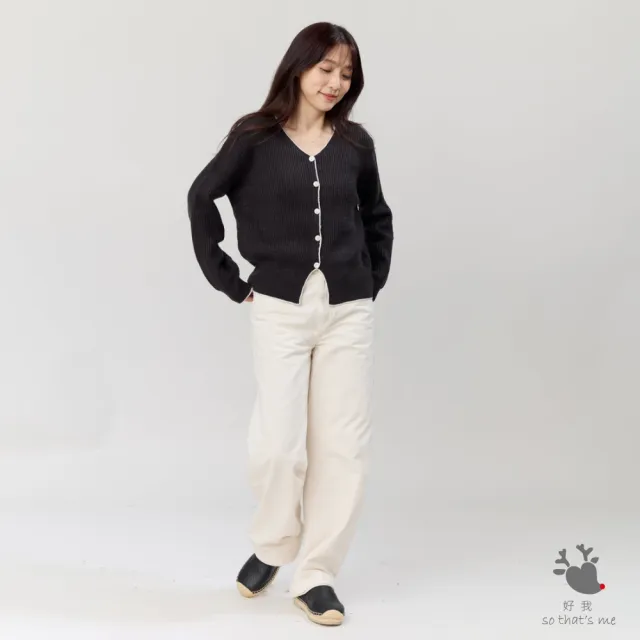 【so that’s me 好我】Cathy手勾邊圓領針織開襟衫外套(深灰)