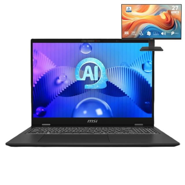 27吋護眼螢幕★【MSI 微星】16吋Ultra 7-165H商務筆電(Prestige 16 AI Evo/B1MG-061TW/32G/1T/W11P)