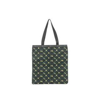 【Lesportsac】輕量材質 大型肩背托特包(1589 綠野雛菊)