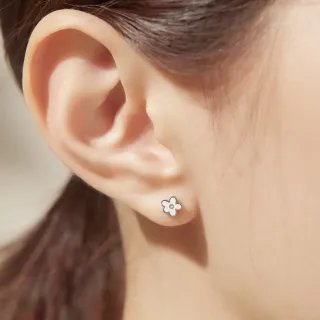 【vacanza】搖擺小白花 316L醫療鋼飾品 純鋼養耳棒(抗過敏 交換禮物)