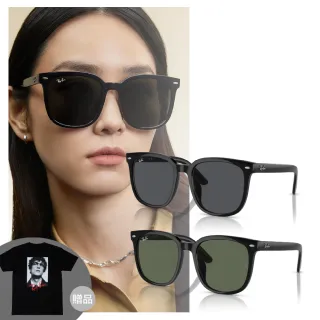 【RayBan 雷朋】大鏡片膠框太陽眼鏡 小臉神器 原廠公司貨(RB4401D 601/87、 601/71 57mm 多款選擇)