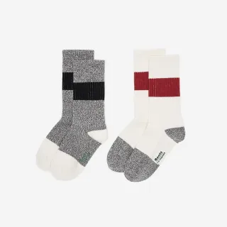 【Roots】Roots 大童-CABIN LIFESTYLE 襪子兩入組(灰色)