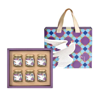 【新百祿燕窩】經典原味燕盞禮盒1盒(80克x6瓶/盒-固形物40克/瓶  極濃燕盞 雙倍滋補)