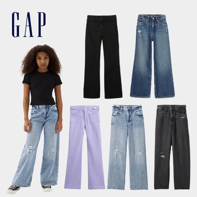 【GAP】女童裝 寬鬆牛仔褲-多款任選(501265&525624&525732&891508&819590)