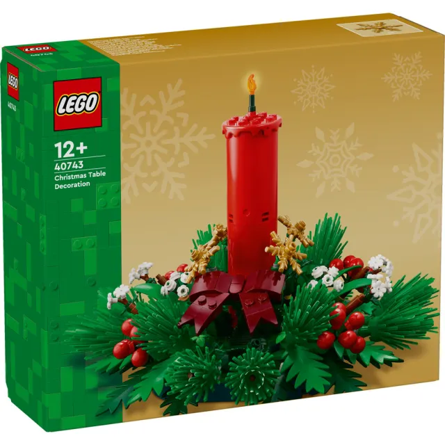 【LEGO 樂高】耶誕桌飾 & 耶誕老人的送貨車 & 耶誕飾品_3入組(40743 40746 40744)