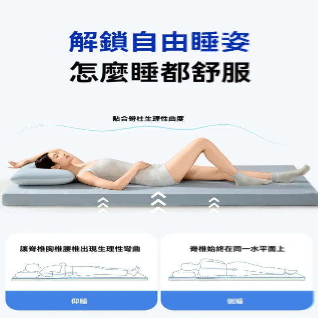 【p唐裔】防塌陷床墊 120x200 慢回彈 外套可拆 軟硬雙面用(床墊 床褥墊子 記憶床墊 臥室軟床墊 預售12天)