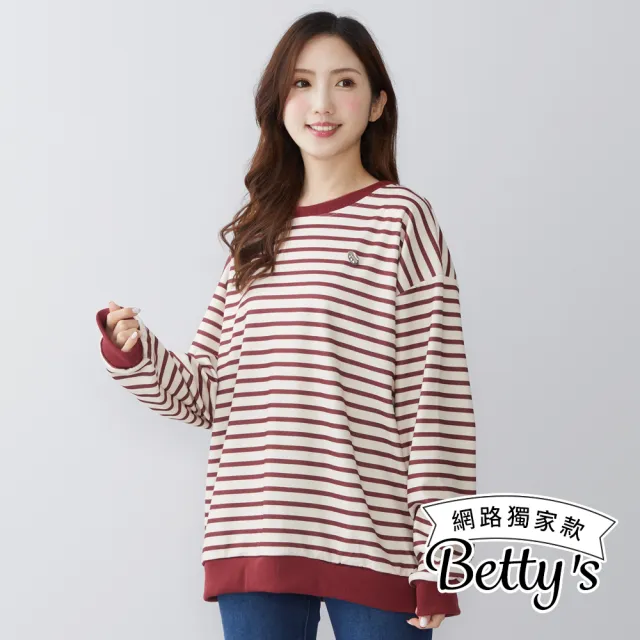 【betty’s 貝蒂思】網路獨賣★美式復古條紋T-shirt(共二色)