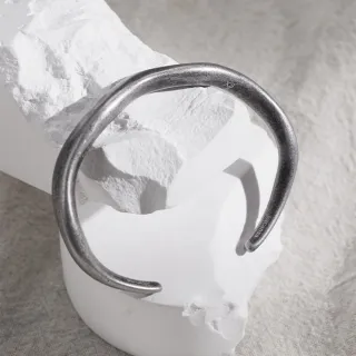 【vacanza】Plain-me聯名｜剛柔並濟 流線波浪 316L醫療鋼飾品 純鋼手環(抗過敏 交換禮物 情侶手鍊)