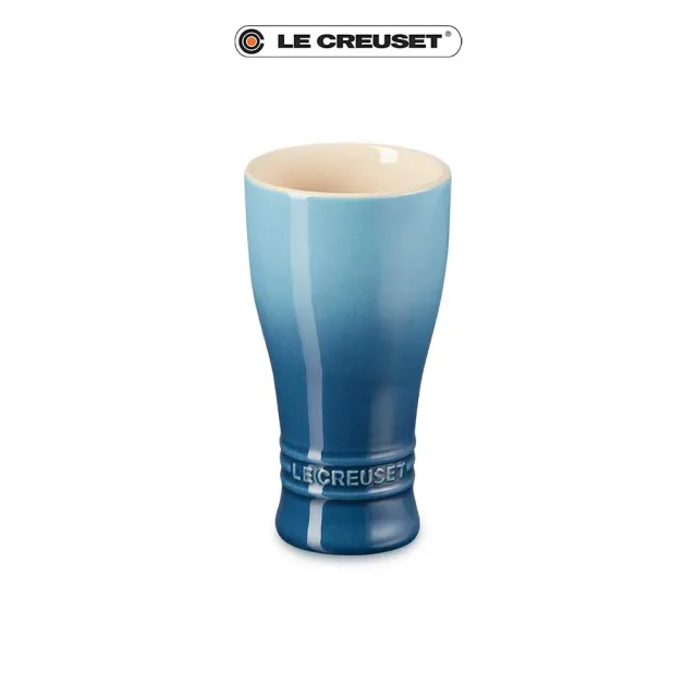 【Le Creuset】瓷器啤酒杯 250ml(閃亮黃/薄荷綠/水手藍 三色選一)