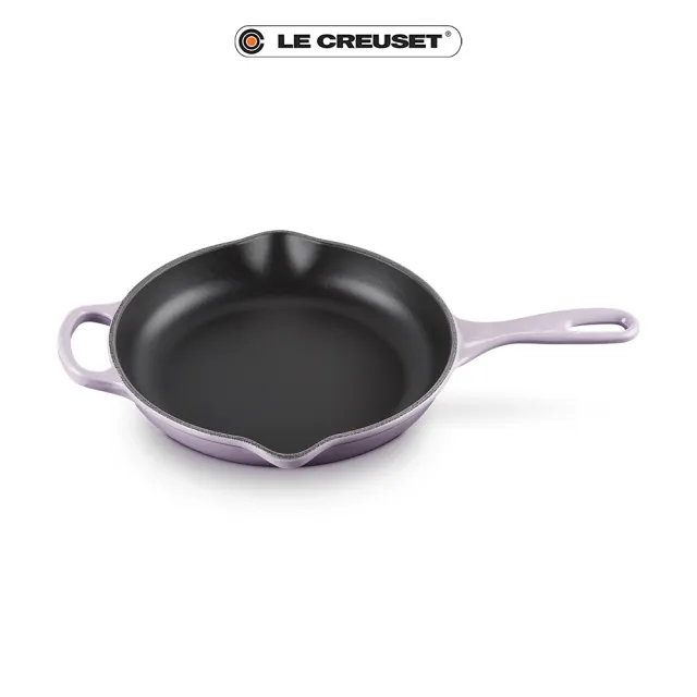【Le Creuset】琺瑯鑄鐵單柄單耳圓煎盤 23cm(藍鈴紫)
