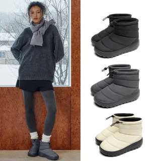 【Paperplanes】韓國空運。防潑水輕量厚底4CM拉繩鋪毛中筒雪靴 /版型正常(7-1612/三色/現+預)